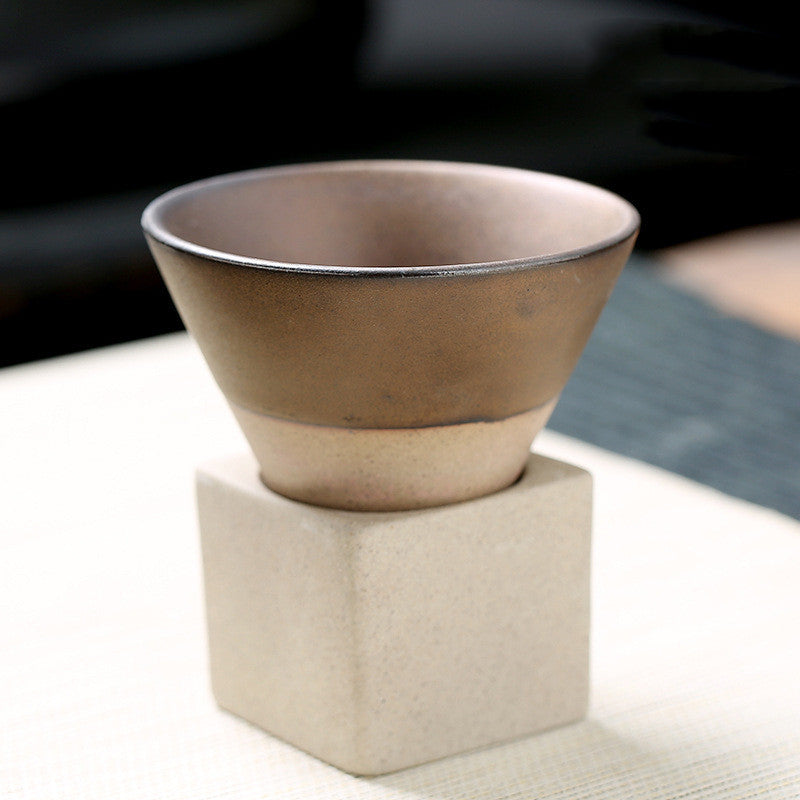 Retro Japanese Coarse Pottery Tea Cup