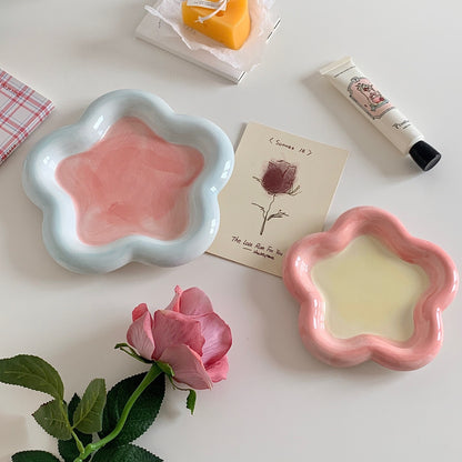 Chubby Cute Flower Ceramic Breakfast Plate