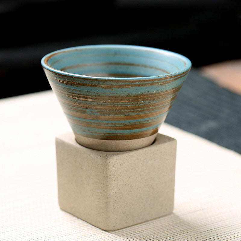 Retro Japanese Coarse Pottery Tea Cup