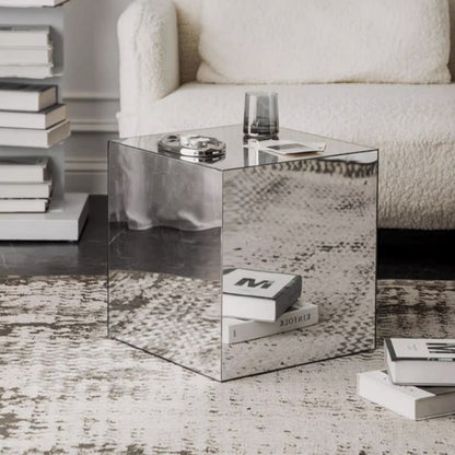 Simple Mirror Acrylic Cube Coffee Table