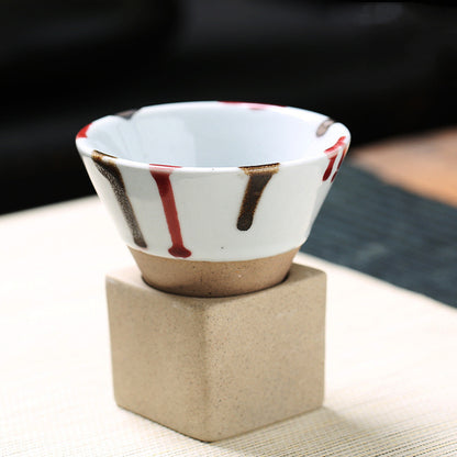 Retro Japanese Coarse Pottery Tea Cup