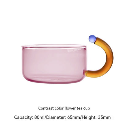 Creative Contrast Color Glass Teapot