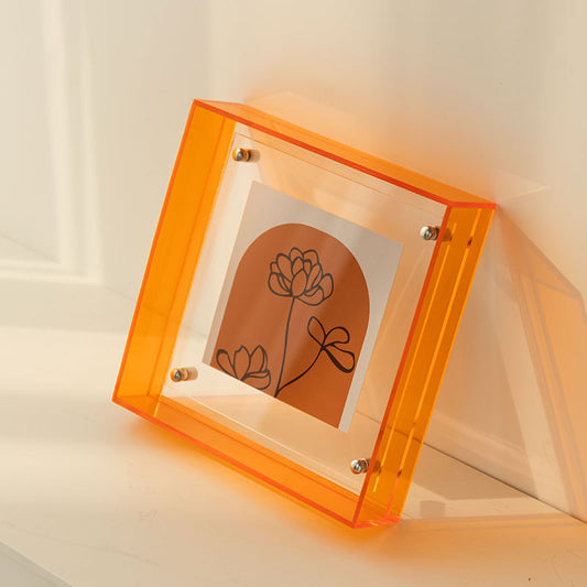 Mini Colorful Acrylic Photo Frame Table