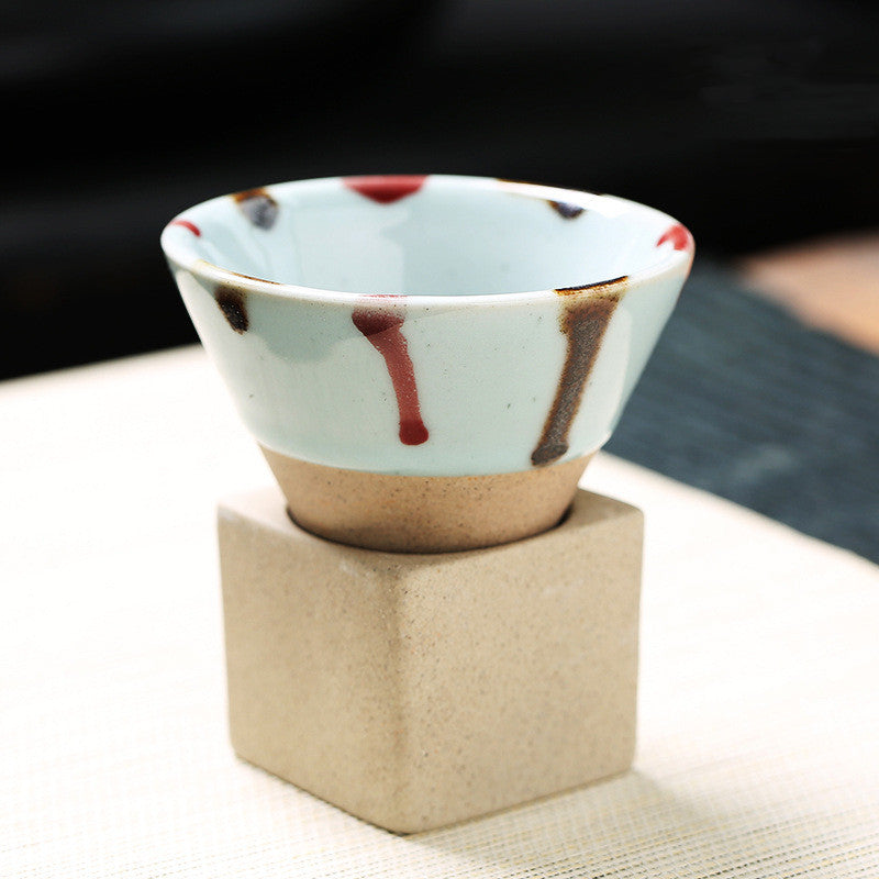 Retro Japanese Coarse Pottery Tea Cup