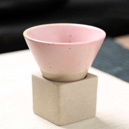 Retro Japanese Coarse Pottery Tea Cup