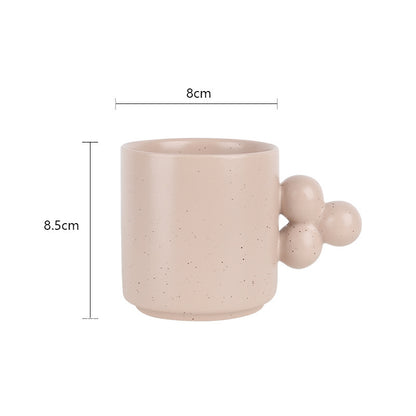 Creative Ceramic Handle Stacked Mug