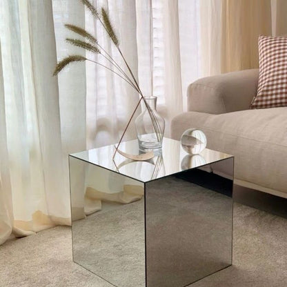 Simple Mirror Acrylic Cube Coffee Table