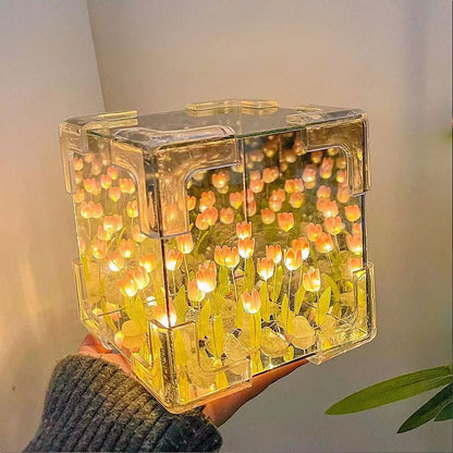 Tulip Cube 3D Night Light