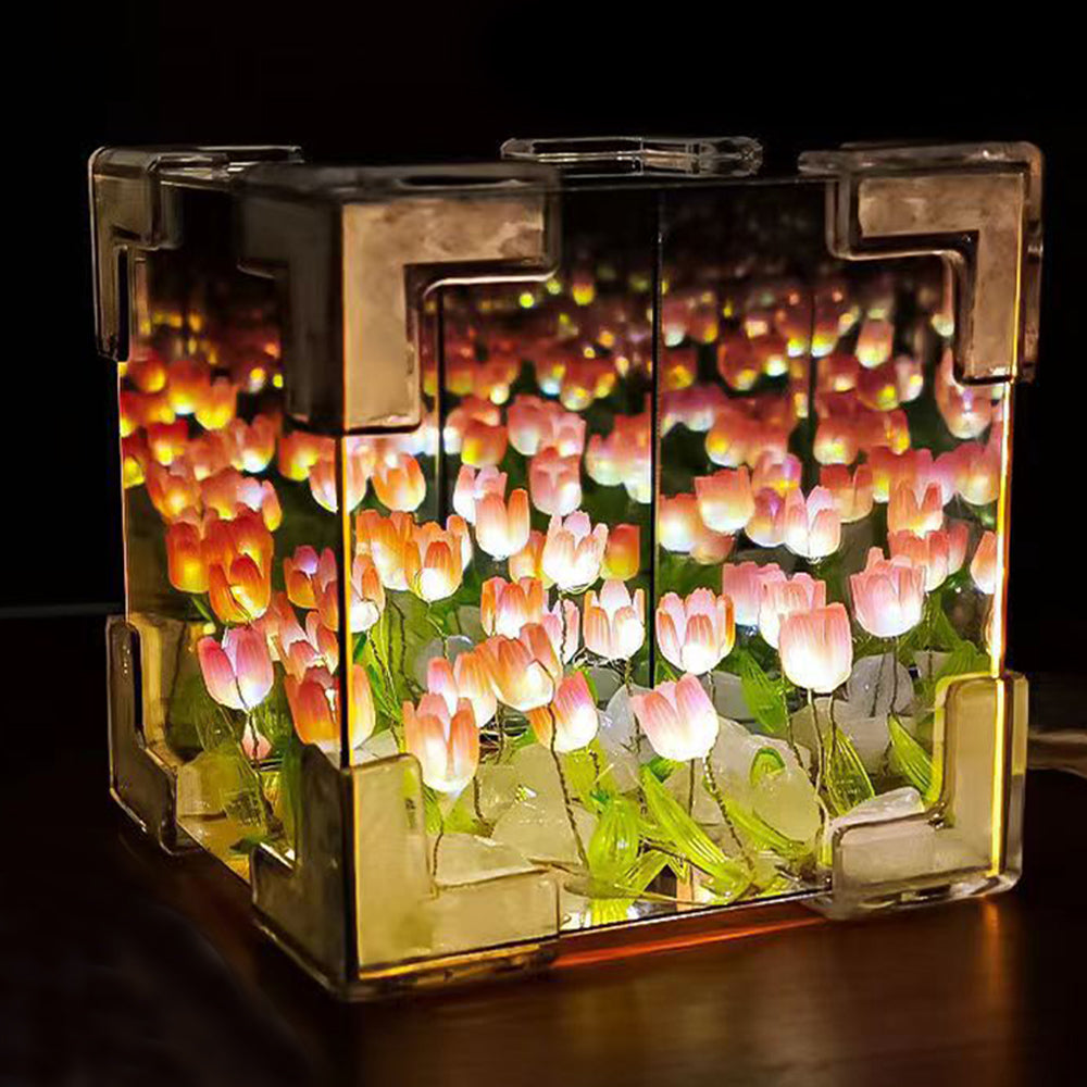 Tulip Cube 3D Night Light