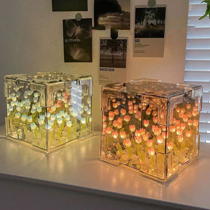 Tulip Cube 3D Night Light