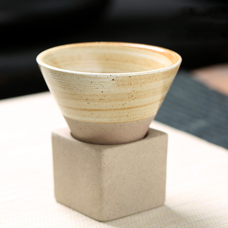 Retro Japanese Coarse Pottery Tea Cup