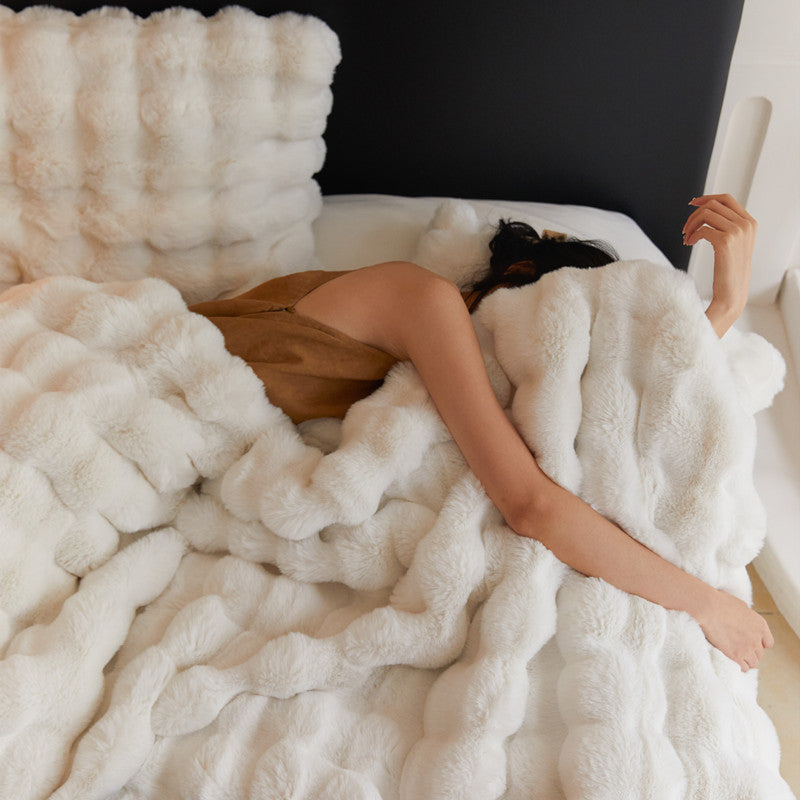 Fur Rabbit Hair Blanket