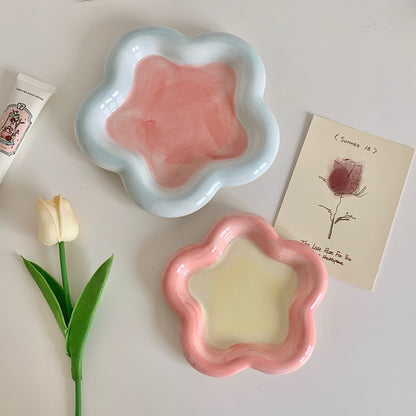 Chubby Cute Flower Ceramic Breakfast Plate