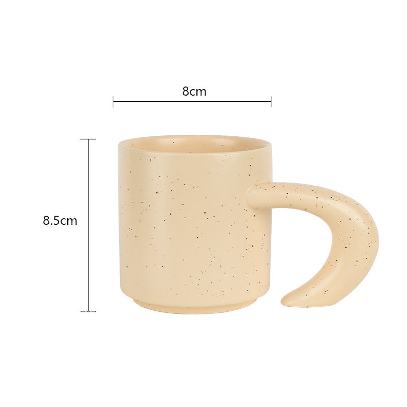 Creative Ceramic Handle Stacked Mug