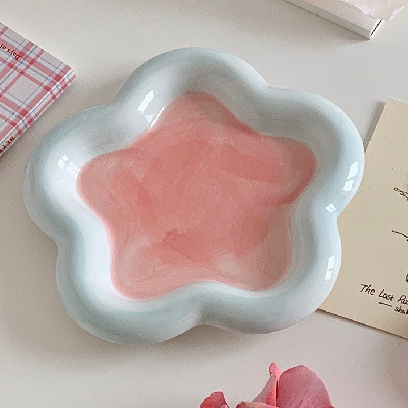 Chubby Cute Flower Ceramic Breakfast Plate