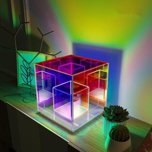 ColorGlow Acrylic LED Cube Lamp