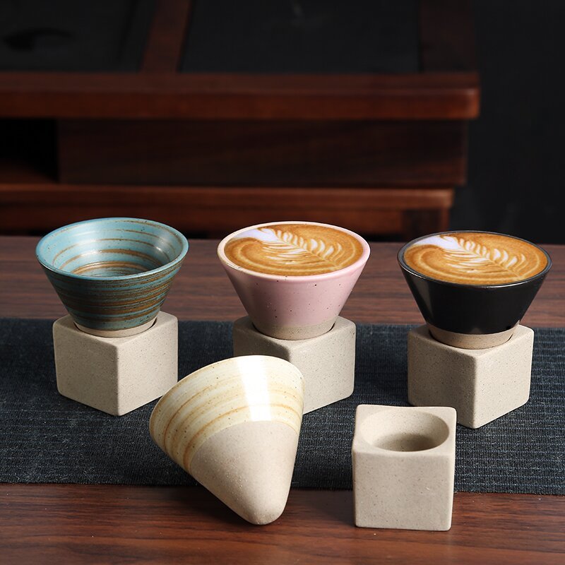 Retro Japanese Coarse Pottery Tea Cup