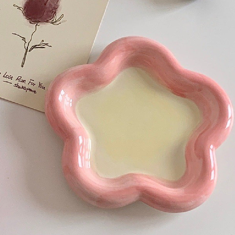 Chubby Cute Flower Ceramic Breakfast Plate