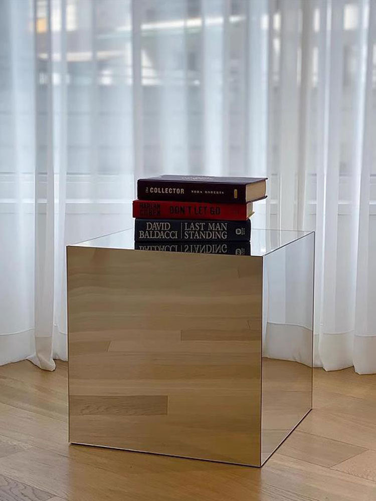 Simple Mirror Acrylic Cube Coffee Table