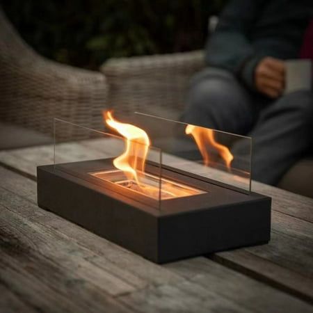 Glass Rectangular Mini Alcohol Fire Pit