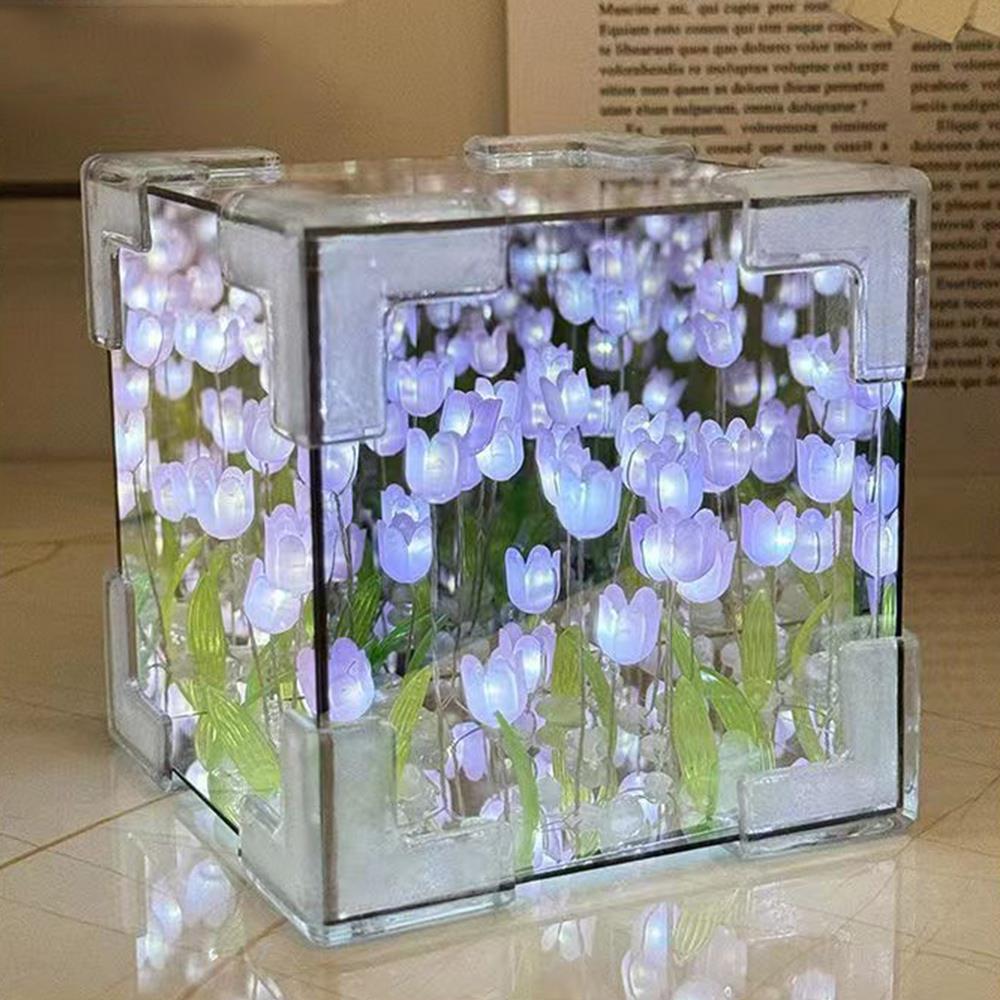 Tulip Cube 3D Night Light