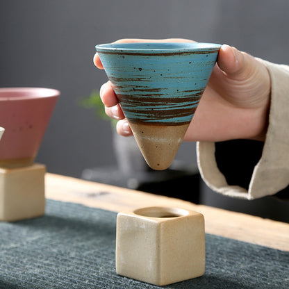 Retro Japanese Coarse Pottery Tea Cup